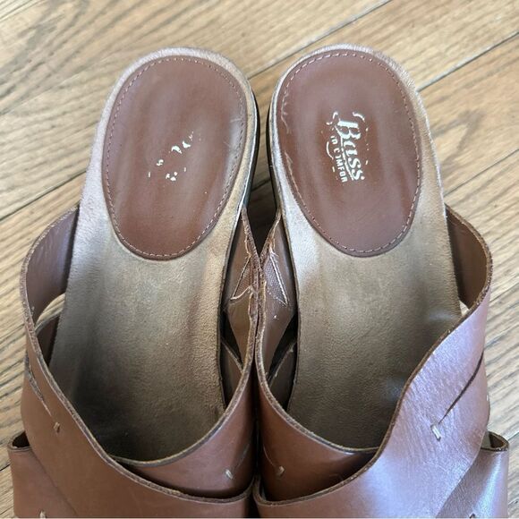 G.H. Bass & Co. MaryAnn Tan Wedge Sandals Size 9.5 - Picture 3 of 8